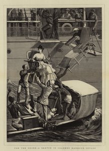 Per la riva, uno schizzo nel porto di Colombo, Ceylon da Percy Macquoid