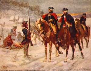 Washington e Lafayette a Valley Forge da Percy Moran