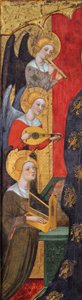 Madonna con angeli che suonano musica (dettaglio), ca 1380 da Pere Serra