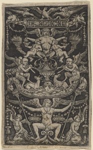 Pannello di Ornamento con una Satiressa che Nutre Due Bambini