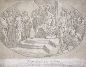 Alessandro e Timoclea, inciso da Nicolas Lesueur (1691-1764) da Perino del Vaga