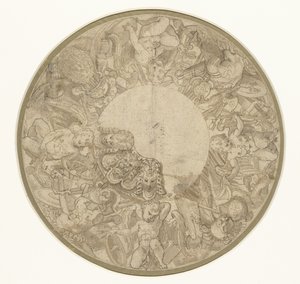 Progetto per la base di una coppa ornamentale rotonda da Perino del Vaga (attributed to)