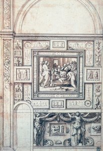 Progetto per una decorazione murale di una volta da Perino del Vaga