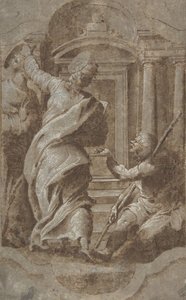 San Pietro e San Giovanni che guariscono un paralitico alla porta del tempio da Perino del Vaga