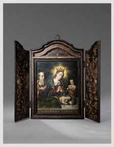 Un santuario cristiano portatile (Seigan) commissionato dai gesuiti portoghesi da Period Momoyama