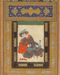 Un giovane sdraiato, Iran, periodo Safavide, c.1600-10