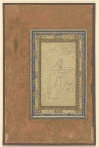 Un vecchio porta una ciotola, c.1610-15 da Persian School