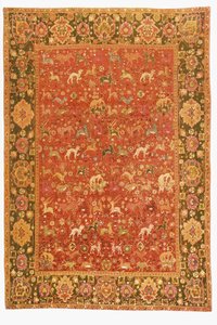 Tappeto animale, da Isfahan (tessile) da Persian School