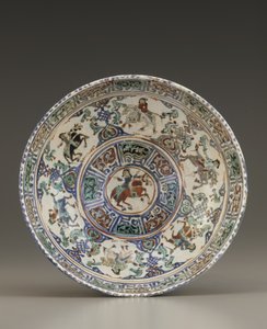 Ciotola, Kashan, Iran, dinastia Saljuq, fine XII-inizio XIII secolo da Persian School