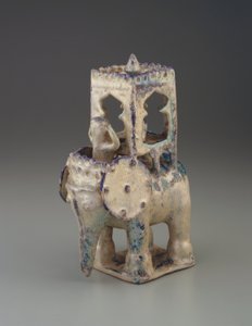 Elefante con howdah e figura, Iran, dinastia Seljuk