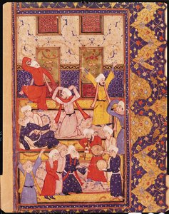Fol.5r Danza di iniziazione, da un libro di poesie di Hafiz Shirazi (c.1325-c.1388)