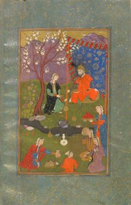 Foglio da un Jamshid u Khurshid, Iran, periodo Safavide, c.1600 da Persian School