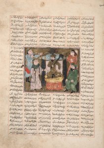 Gordiyeh consiglia al fratello Bahram Chubineh di non aspirare al trono persiano, c.1330 da Persian School