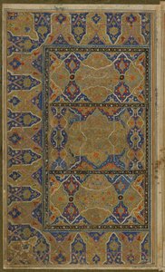 Foglio illuminato doppio da un Khamsa (Quintetto) di Nizami, Iran, periodo Safavide, c.1550-75