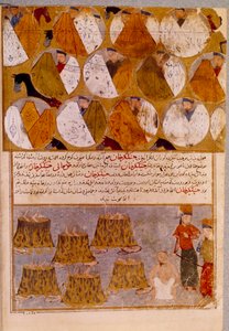 Tende mongole e prigionieri di Gengis Khan: Gengis Khan fa gettare i seguaci di Djamuqua, un mongolo della tribù Jadjirat, nei calderoni da Persian School
