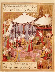 Or.1359 fol. 35 v. Sultan Bayazid catturato da Timur, 1402 da Zafarnama 1533