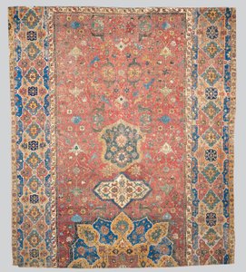Tappeto medaglione parziale di Tabriz, Nord Ovest Persia, inizio XVI secolo da Persian School