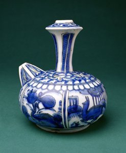 Kendi blu e bianco safavide, 1600-50 da Persian School