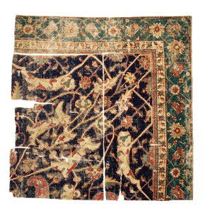 Frammento di tappeto medaglione di Tabriz, Persia nord-occidentale, metà del XVI secolo da Persian School