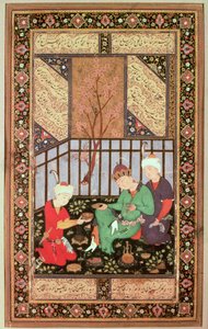 Cerimonia del tè, 1560-70 da Persian School