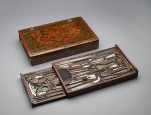 Kit di attrezzi raffigurante la Sacra Famiglia, c.1830 (tecnica mista)