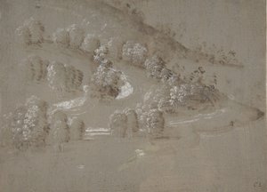 Paesaggio recto, Paesaggio verso, 1489-90 da Perugino