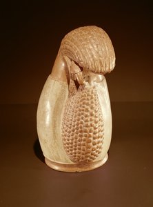 Vaso in ceramica inca a forma di pannocchia