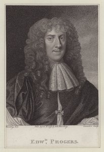 Edward Progers, Cameriere della Camera da Letto di Re Carlo II (incisione) da Peter (after) Lely