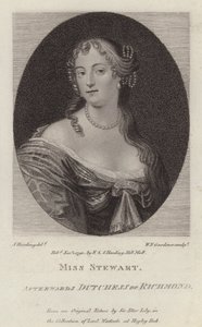 Frances Stewart, Duchessa di Richmond (incisione) da Peter (after) Lely