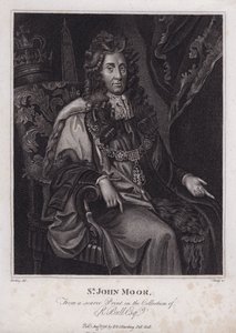Sir John Moore, politico inglese, deputato e sindaco di Londra (incisione) da Peter (after) Lely