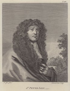 Sir Peter Lely, artista inglese (incisione) da Peter (after) Lely