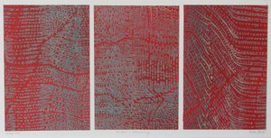 Trittico in rosso e grigio
