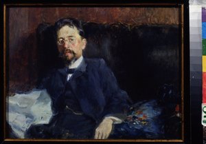 Ritratto dello scrittore Anton Cechov da Peter Alexandrovich Nilus