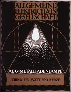Poster Pubblicitario per la General Electric Company [AEG] 1910