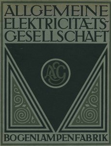 Pagina del titolo di una brochure di prodotti AEG