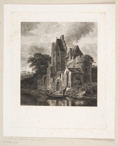Rovine di un castello presso un fiume