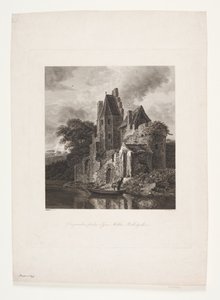 Rovine di un castello lungo un fiume da Peter Christian Schøler