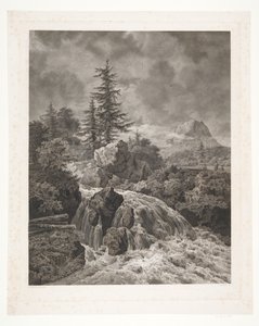 Paesaggio con cascata