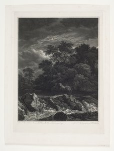 Paesaggio con cascata