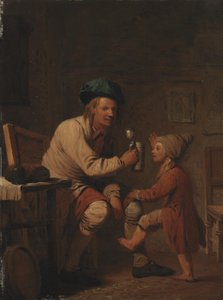 Un contadino che dà da bere a suo figlio da Peter Cramer
