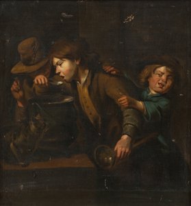 I ragazzi intorno alla pappa