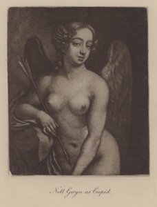 Nell Gwyn come Cupido (mezzotinto)