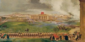 La messa da campo sulla piazza esterna del castello il 13 aprile 1826