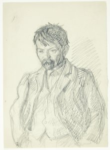 Ritratto del pittore Jens Birkholm. Mezza figura da Peter Hansen