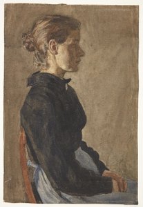 Ritratto della pittrice Christine Swane, nata Larsen, da giovane