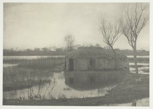 Una casa-barca in canna da Peter Henry Emerson