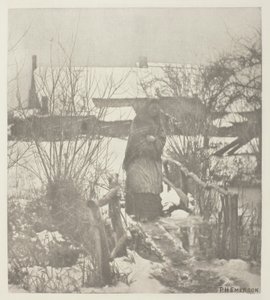 Un sentiero scivoloso - Scena invernale (Norfolk) da Peter Henry Emerson