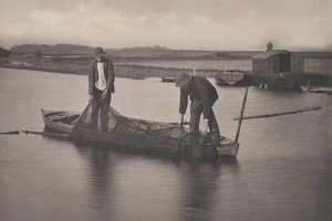 Raccolta della rete per anguille da Peter Henry Emerson