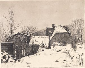 Paesaggio invernale con casa da Peter Vilhelm Ilsted