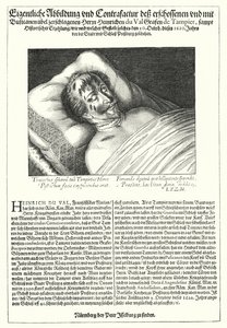 Il corpo di Henri du Val, Conte di Dampierre da Peter Isselburg